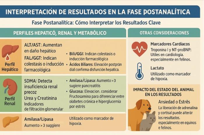 Figura 4. Interpretación de resultados en la fase posanalítica. Para asegurar la interpretación correcta, siempre considerar el contexto clínico del paciente y los resultados analíticos en conjunto.