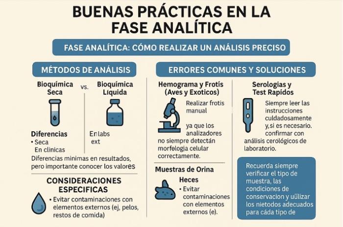 Figura 3. Infografía de resumen de buenas prácticas en la fase analítica.